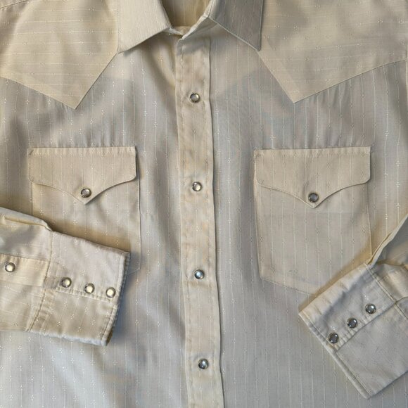 Rare Vintage 1980s Ruddock Bros Pearl Snap Men's Western Shirt – XLarge - Picture 2 of 7